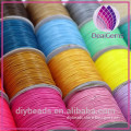 Wholesale various color 0.5mm braided Round waxed cord for handmaking bracelet and necklace